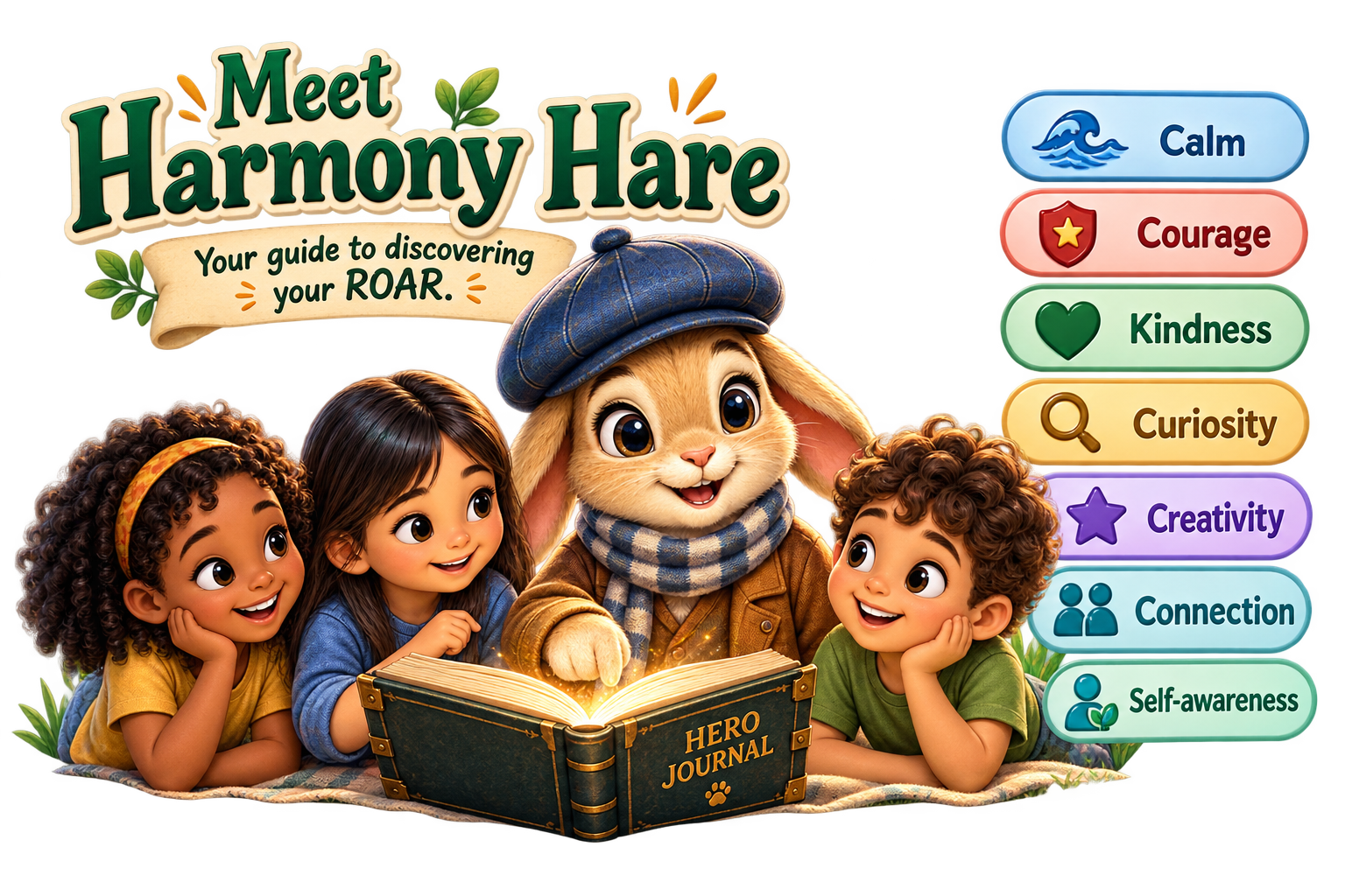 Meet Harmony Hare, your guide to discovering your ROAR