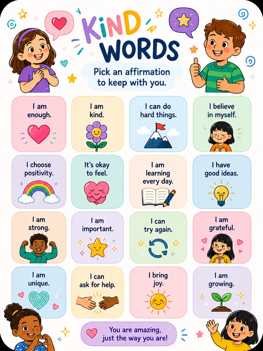 Kind words affirmations