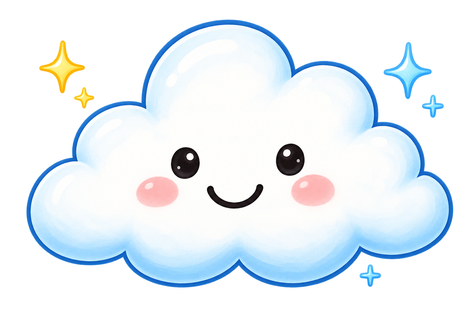 Smiling calm cloud