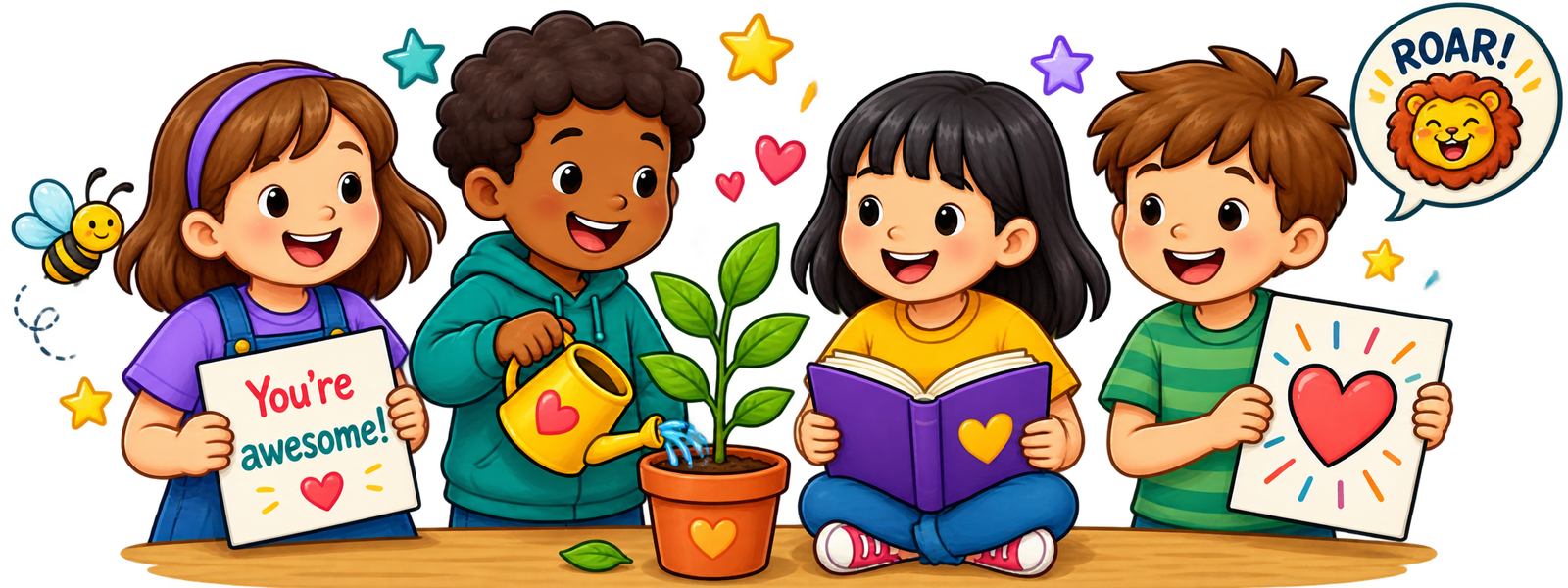 Children enjoying mini challenge activities