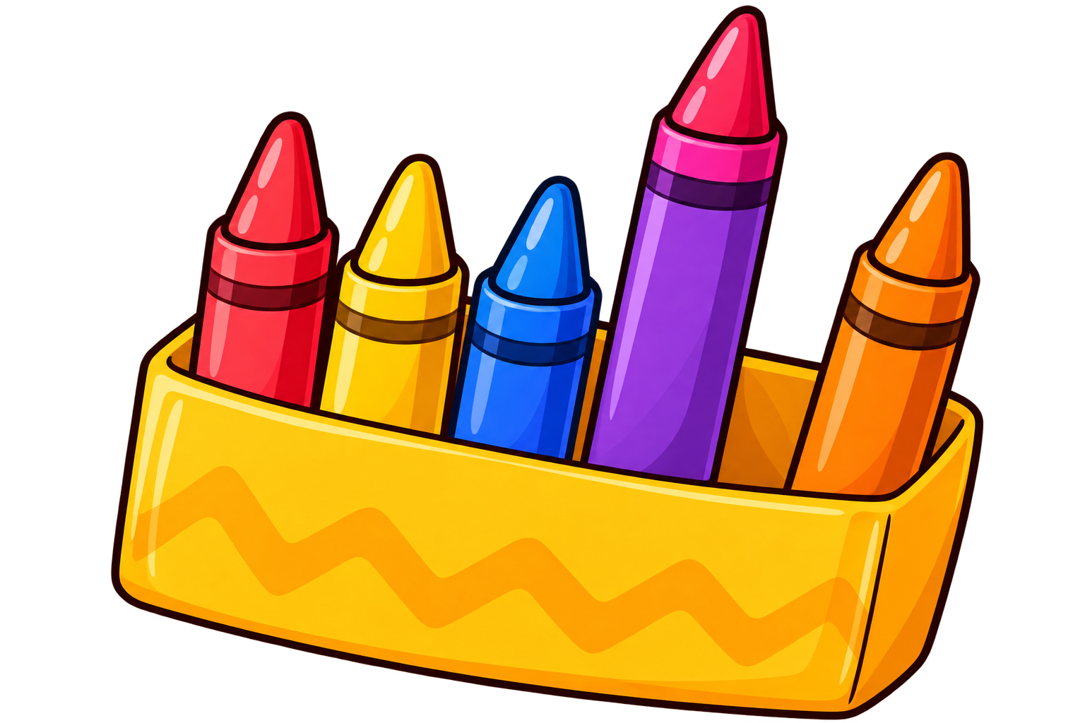 Colourful crayons